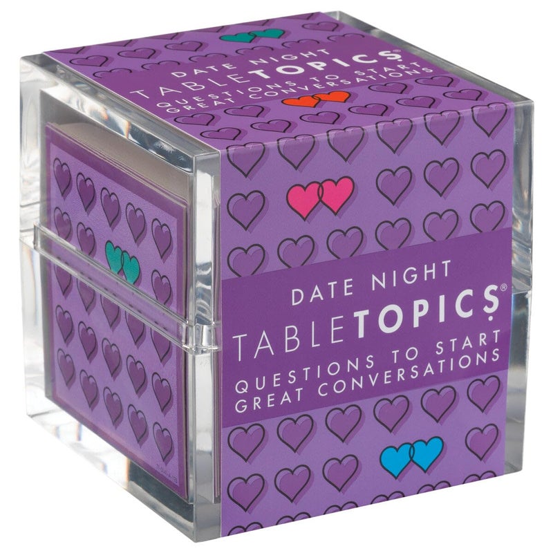 TableTopics Date Night Question Card Game â€“ 135 Conversation Starter Cards for Romantic Evenings, Quality Time Together with No Distractions, Gift for Couples' Anniversaries - Image 1